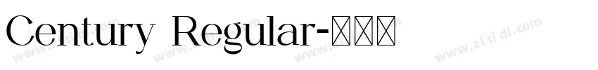 Century Regular字体转换